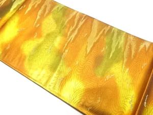 未使用品　リミテッド製　荒波に霞模様織り出し袋帯(未仕立て)
